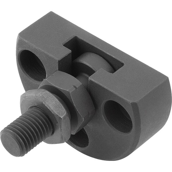 Quick-Fit Coupling W. Radial Offset Comp. D=M12 Steel, W. Mounting Flange L2=25